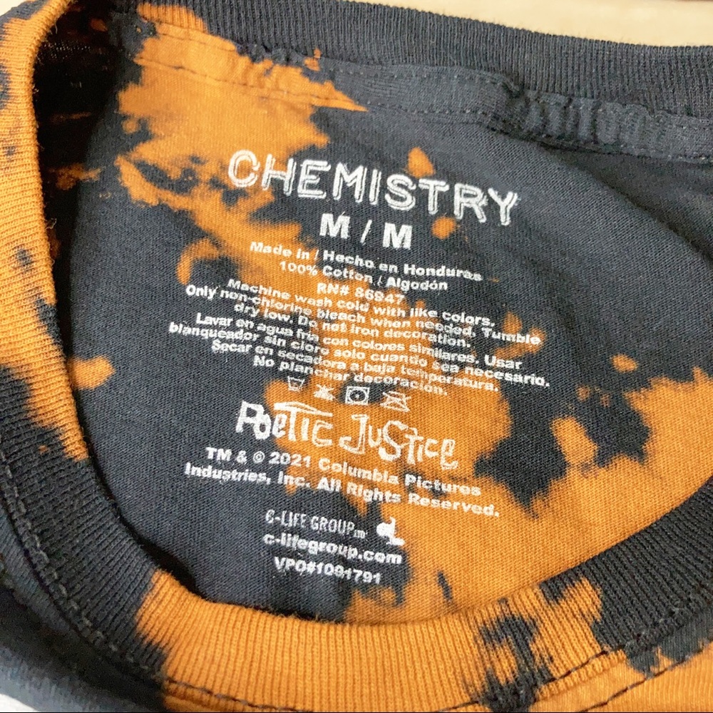Poetic Justice Tupac 2Pac Orange Tie Dye TSHIRT - Picture 5 of 5